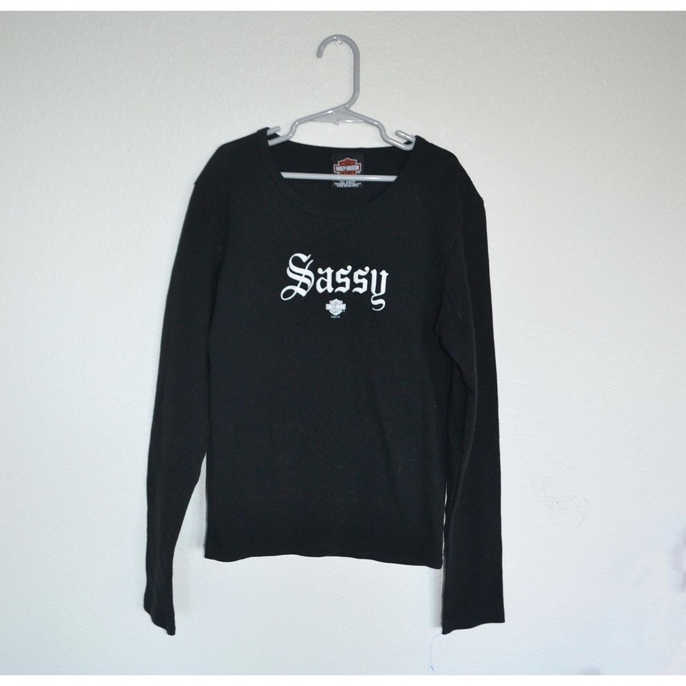 Vintage Y2K Harley Davidson Long Sleeve Tee